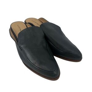 Lucky Brand Womens Sz 9.5 Black Slip On Margrete‎ Loafer Stacked Heel Shoes